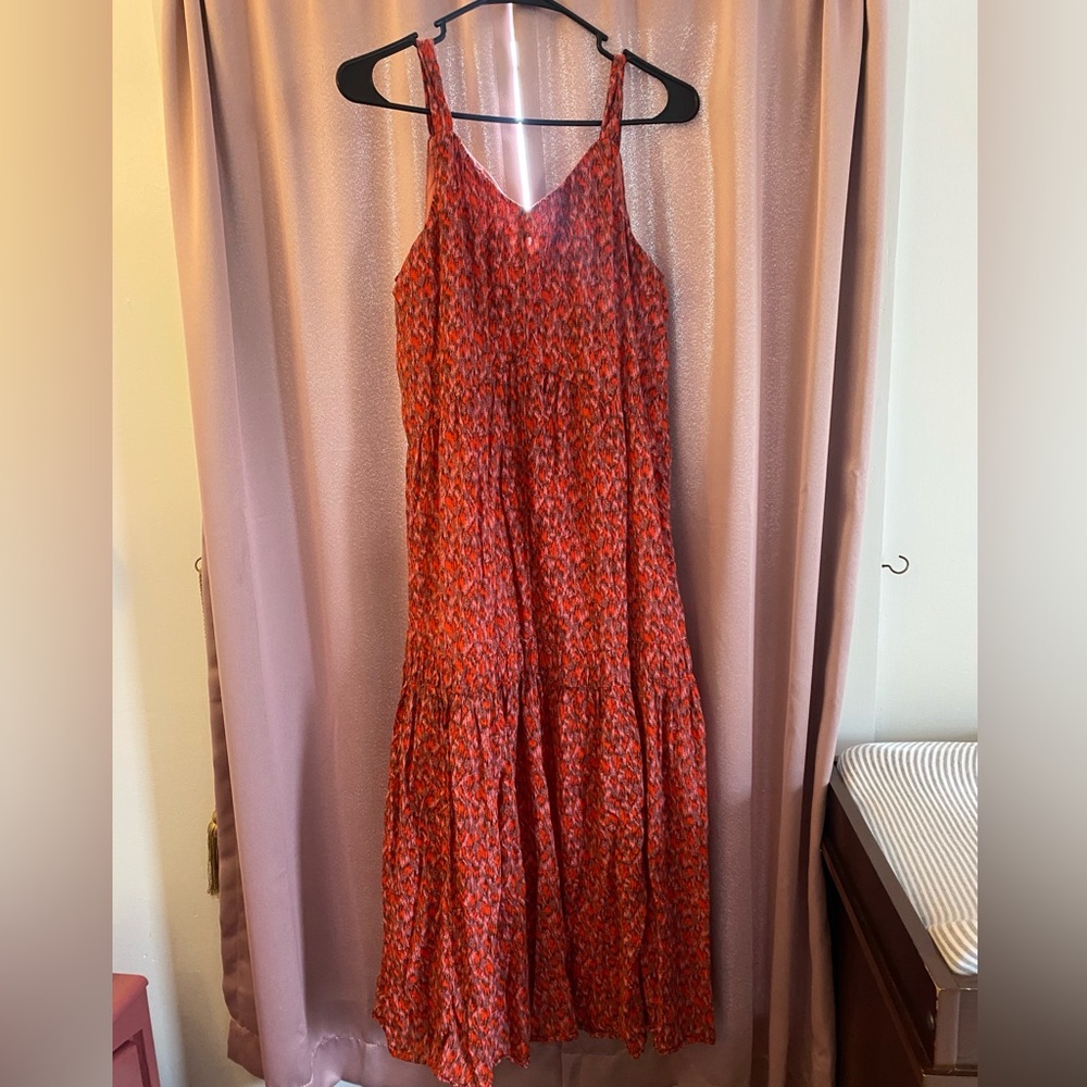 Joie Pink/Red Patterned Maxi Dress